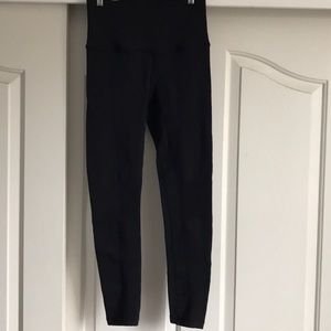 Avocado High waisted Black Leggings. Full Length.